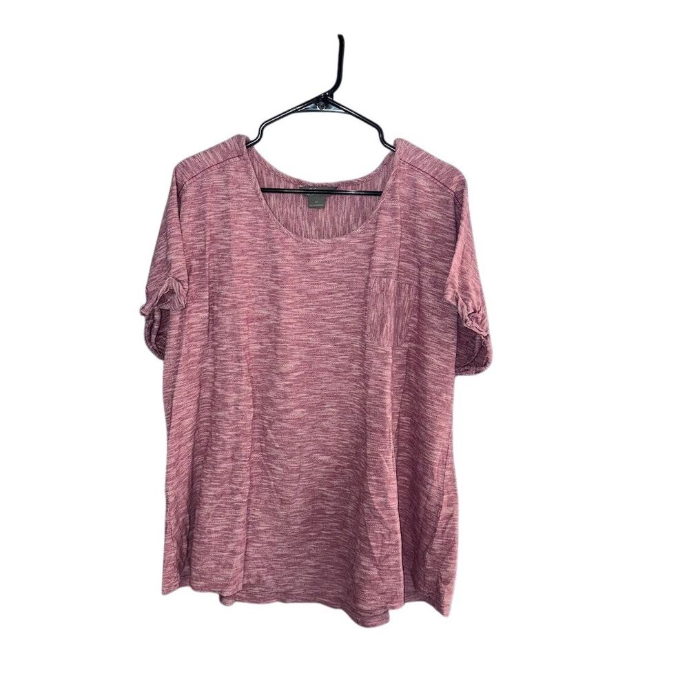Natural Reflections Women's 2XL 100% Cotton Pink Red  Short Sleeve T-Shirt‎